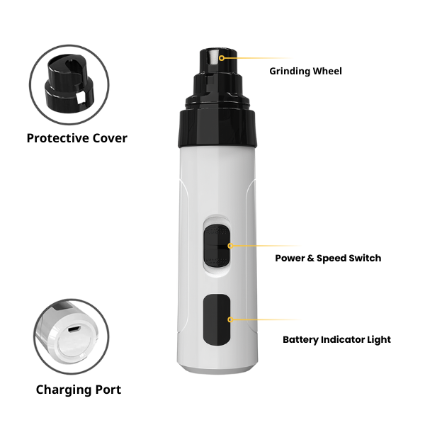 CuddlePaw™ Quiet Gentler nail greinder